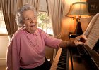 MargueriteFoster1.JPG  Marguerite Foster, 92, plays the piano at her home in Roebuck Friday. Foster is a retired educator.